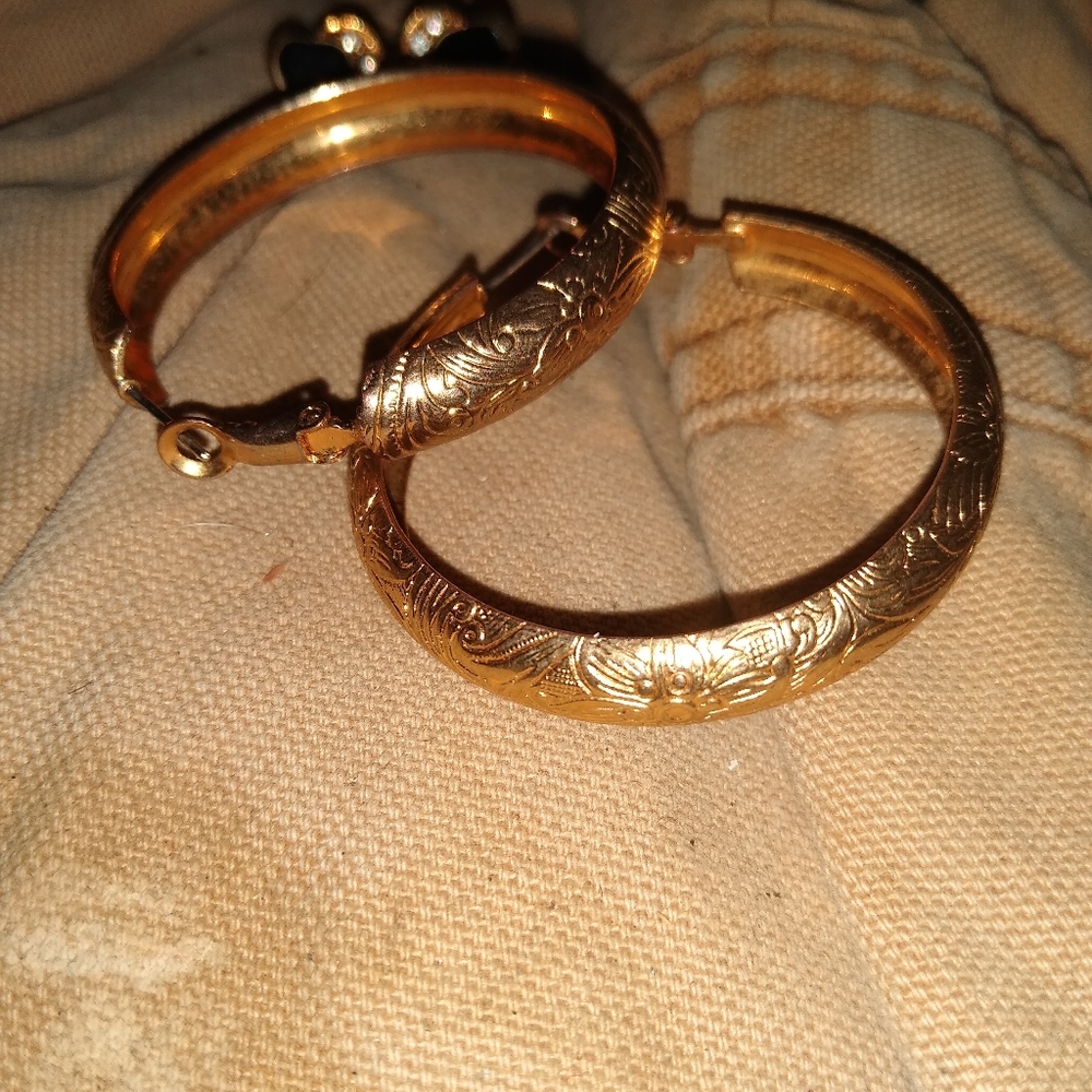 Gold hoop earrings